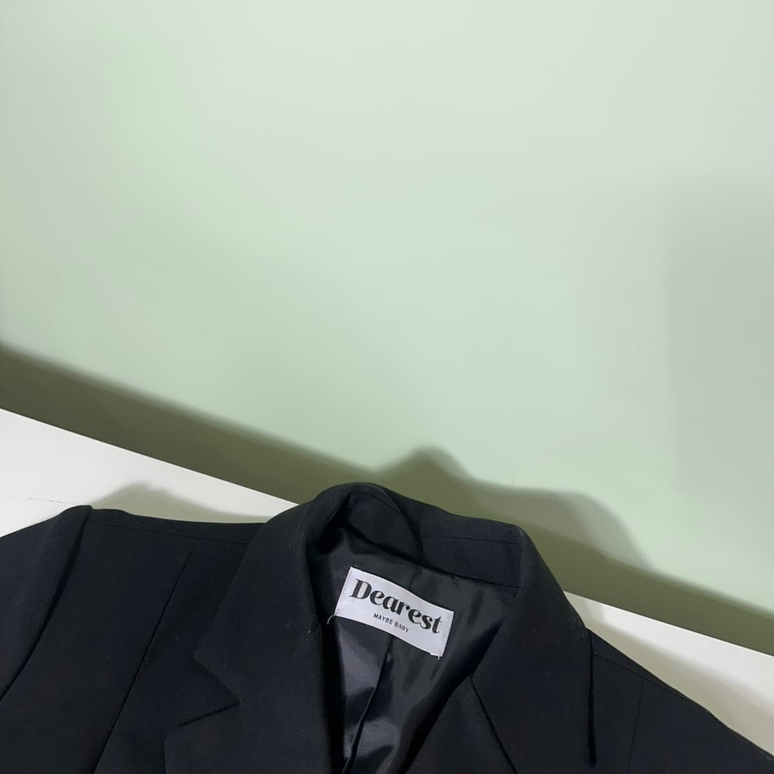 우먼OS 메이비베이비 디어리스트 블랙 더블 블레이져 상품이미지2