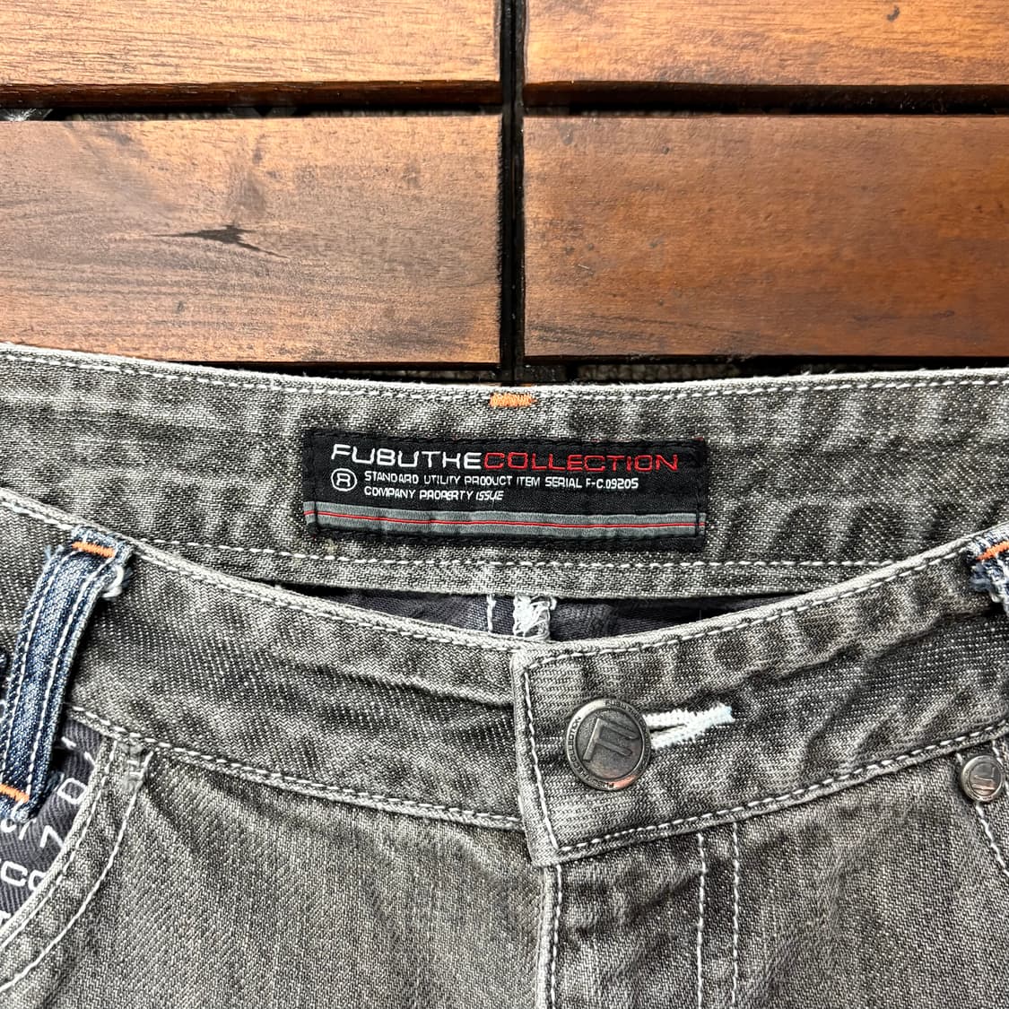 (29) 후부 올드스쿨 배색 데님 팬츠 상품이미지5