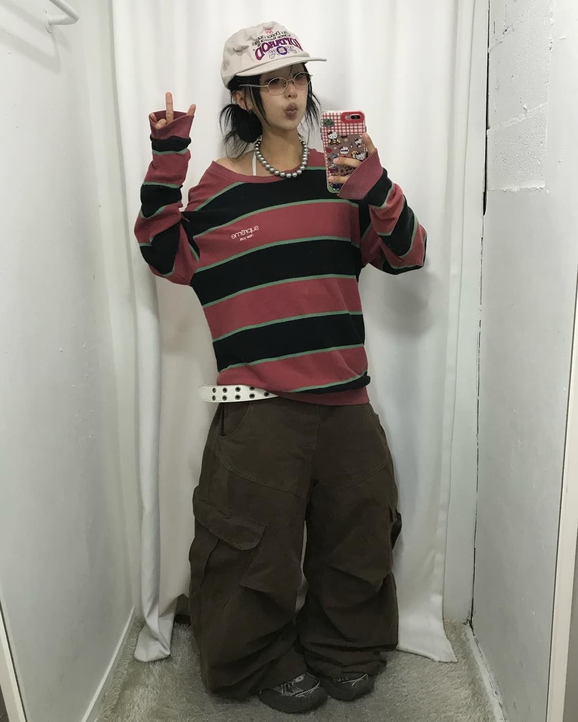 Supreme Stripe Twill Crewneck 상품이미지3