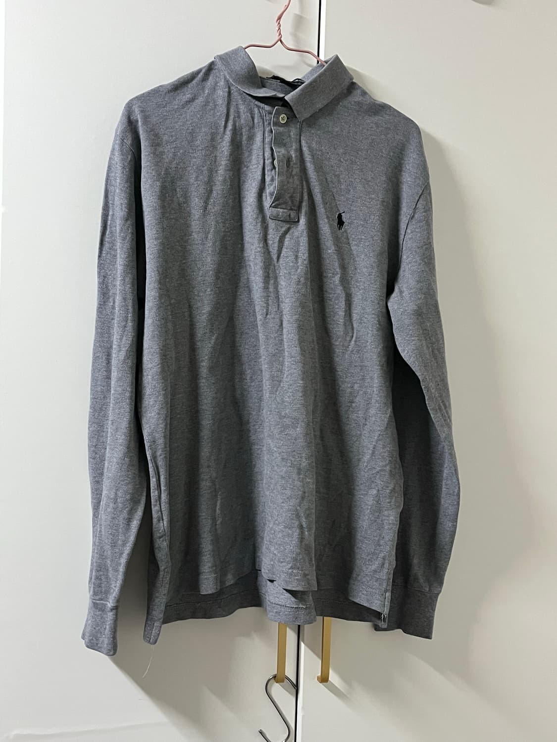 폴로 긴팔 카라티셔츠 M 그레이 GREY 상품이미지1