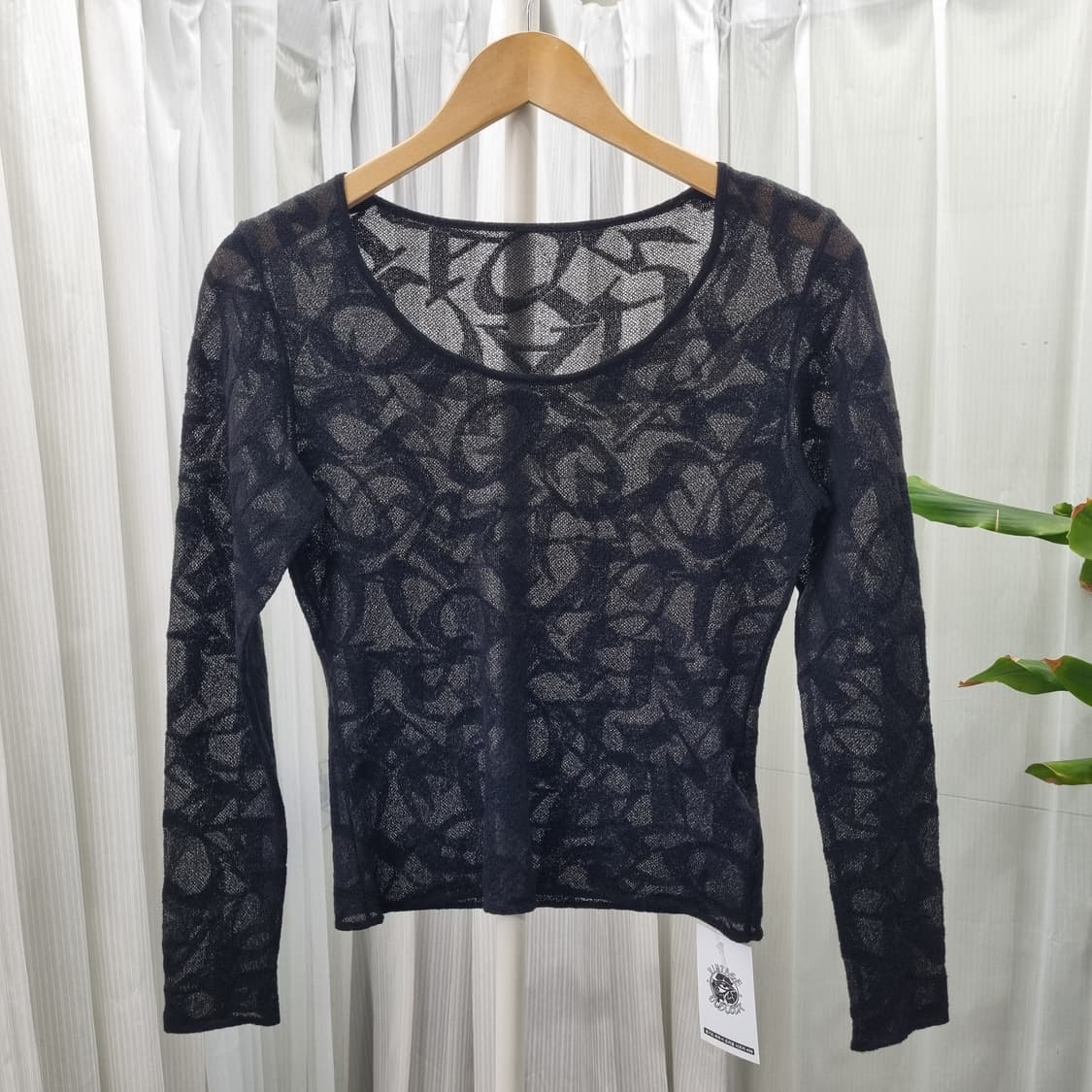 일본 빈티지 알파벳 시스루 긴팔 티셔츠 1956 상품이미지1