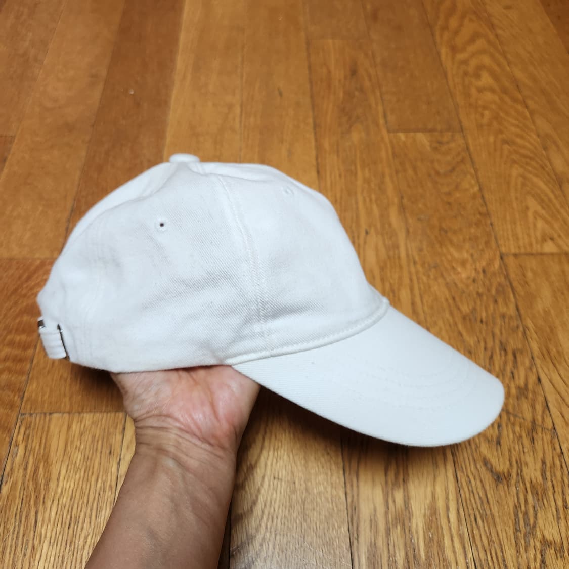 🧢 [VARZAR] 심플 로고 코튼 볼캡 (화이트) 상품이미지2
