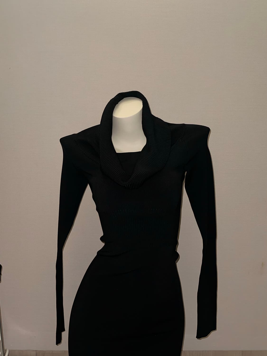 블랙 투웨이 미니  니트 원피스 상품이미지4