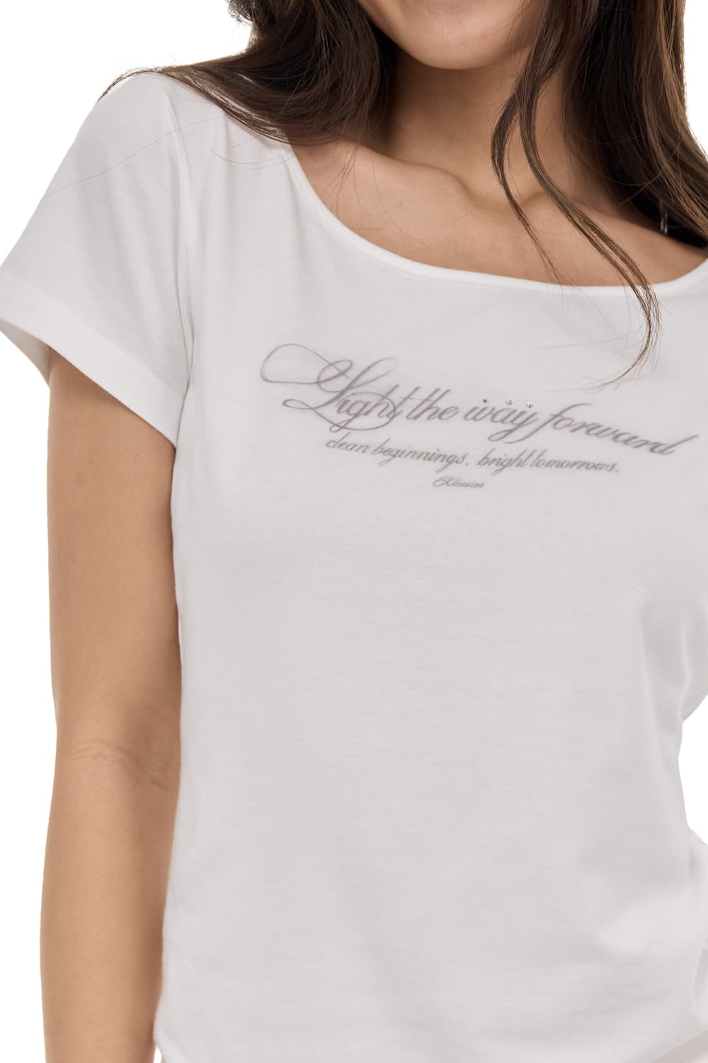 클리시어 레터 탑 화이트 상품이미지3