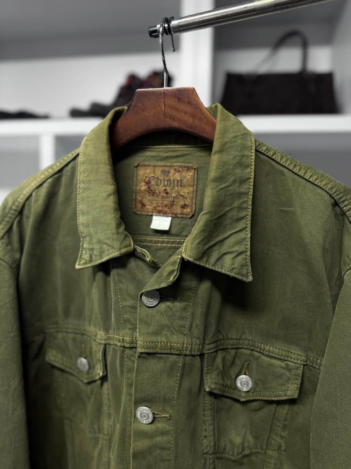 빈티지 그린 트러커 자켓 상품이미지2