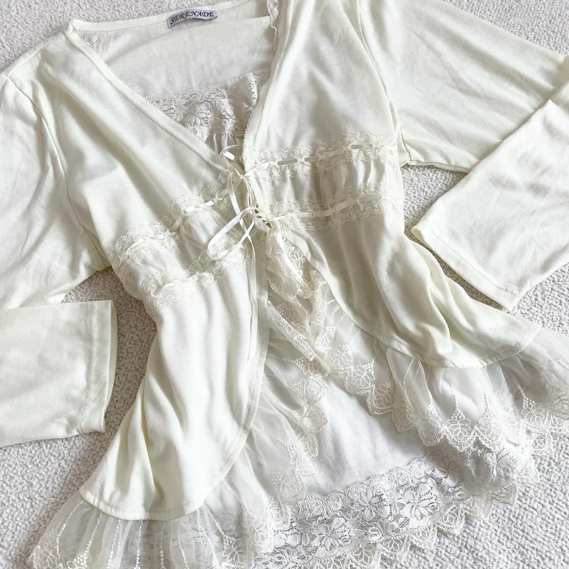 크림아이보리 레이스 소녀옷장 set 상품이미지2