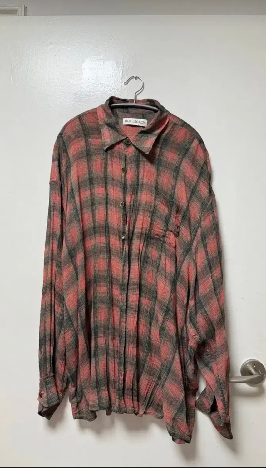 아워레가시 보로우드 셔츠 빅 럼버체크 프린트 50 상품이미지3