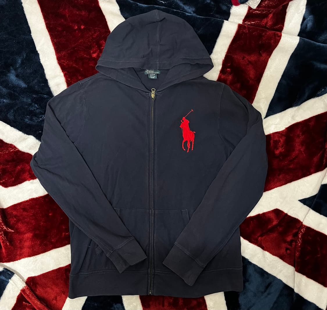 폴로 랄프로렌 네이비 후드 집업 105 상품이미지1
