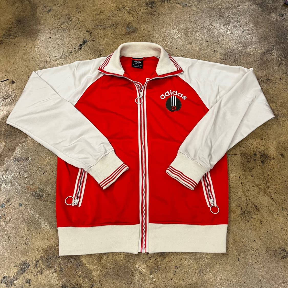 아디다스 레드 베이지 져지 트랙탑 95 상품이미지2