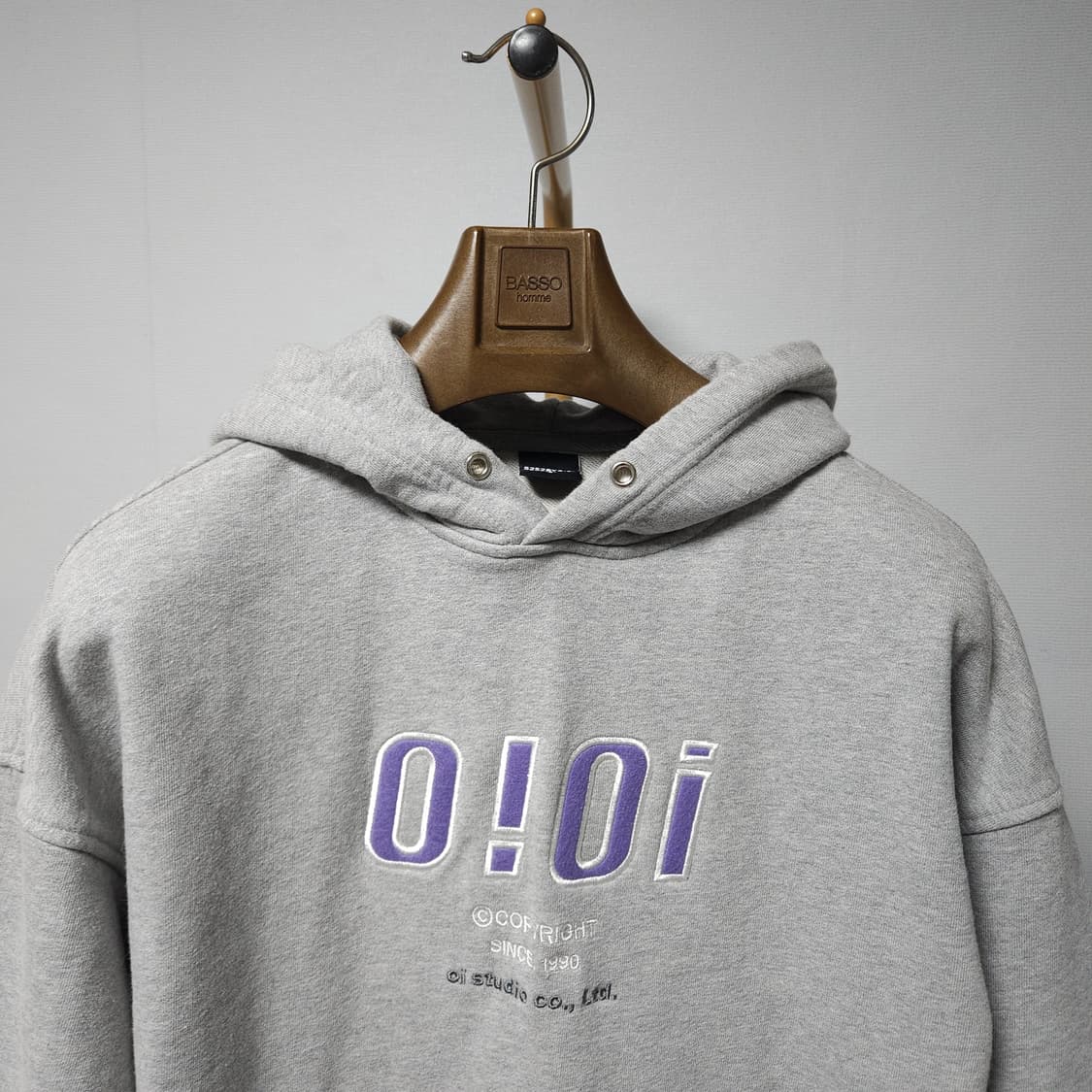 M ) OiOi 오아이오아이 회색 후드티 상품이미지2