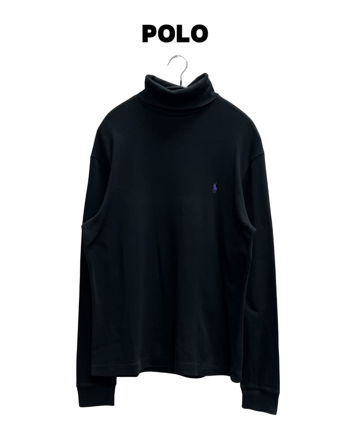 폴로랄프로렌 터틀넥 긴팔 티 블랙 상품이미지1