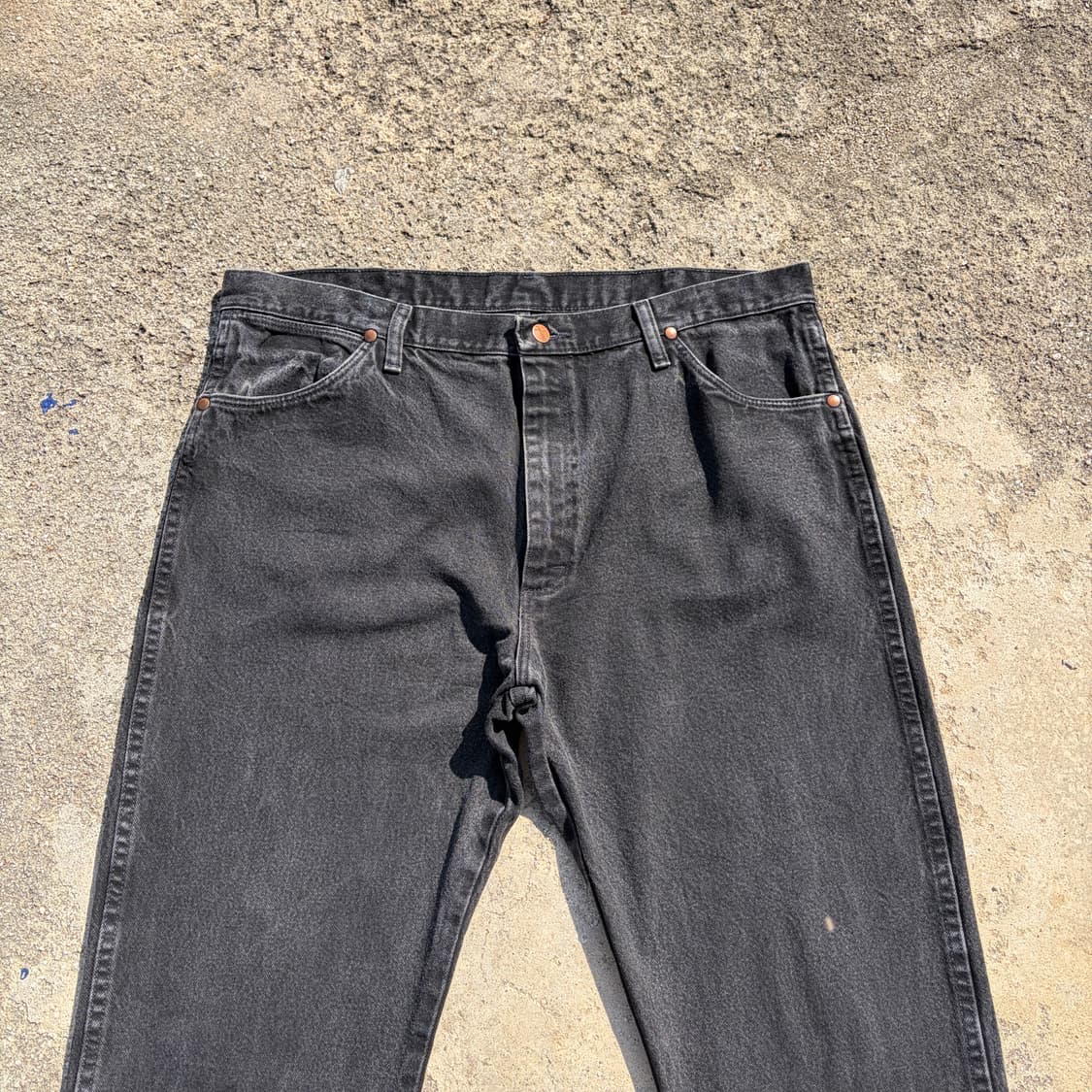 00s 랭글러 흑청 빈티지 블랙진 데님팬츠 38x30 상품이미지2