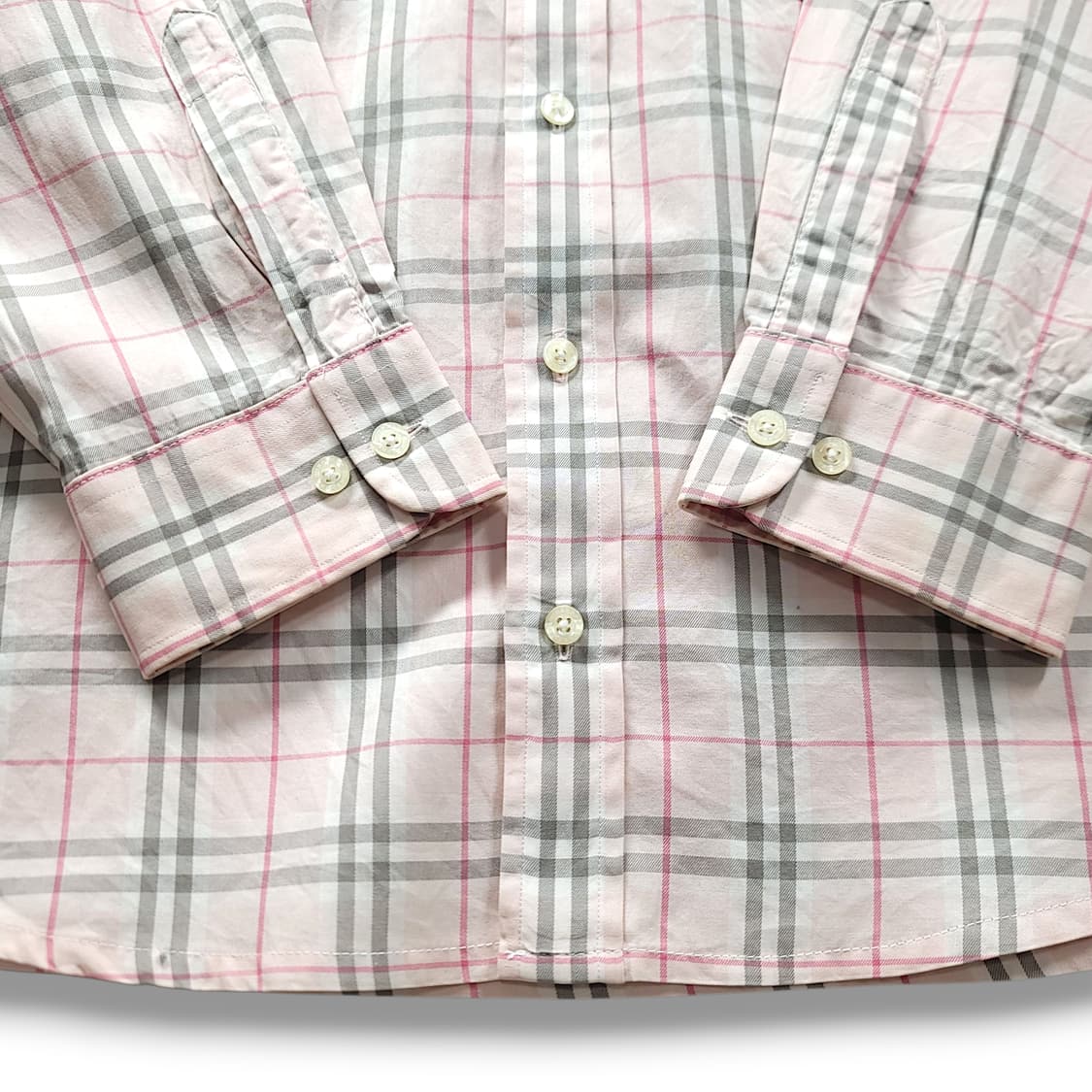[L] 버버리 라이트핑크 시그니처 노바체크 긴팔셔츠 상품이미지7