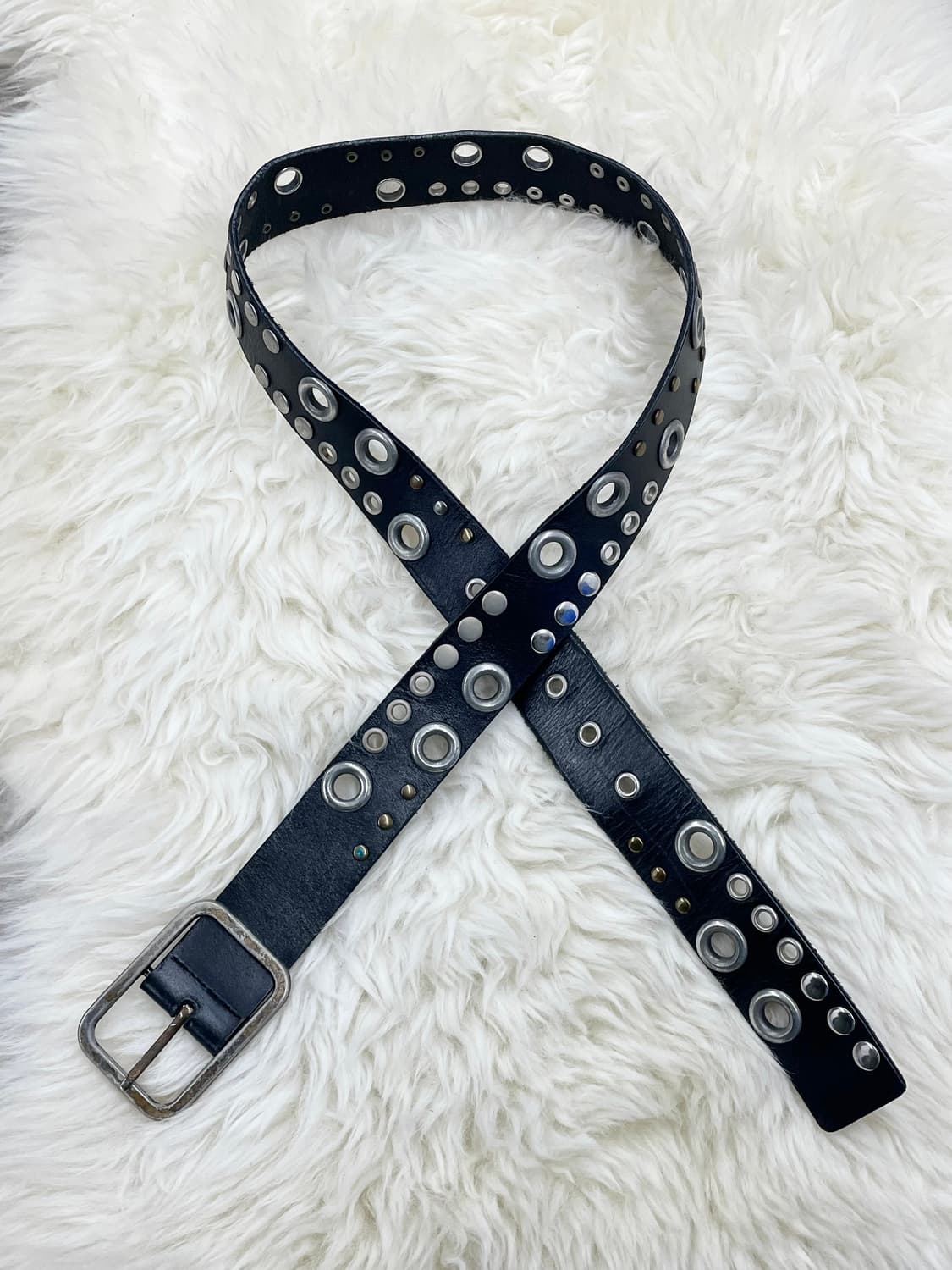 리얼레더 펀칭 버클 벨트 상품이미지5