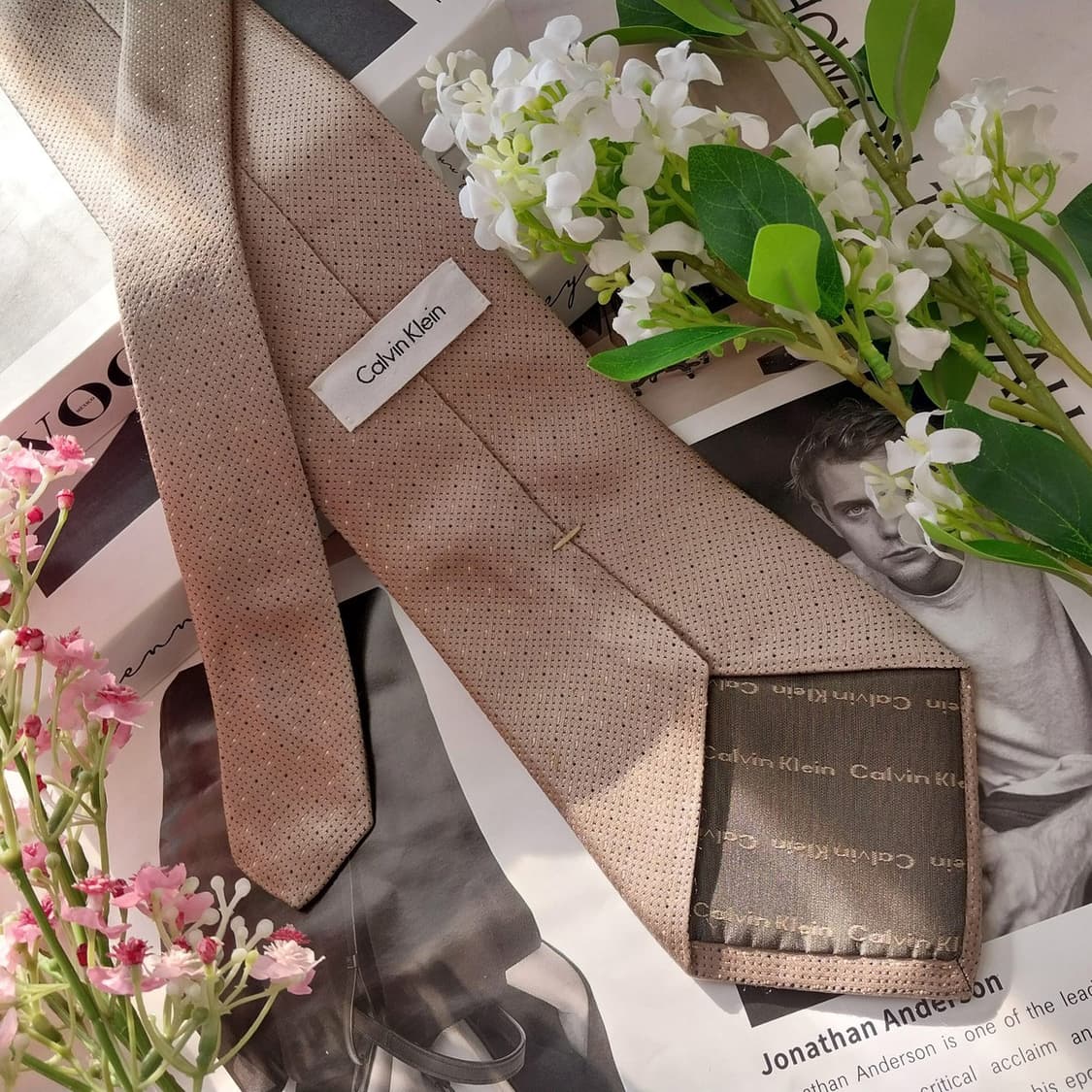 캘빈클라인 실크 마이크로 패턴 넥타이 9.8cm A등급 K1548
 상품이미지5