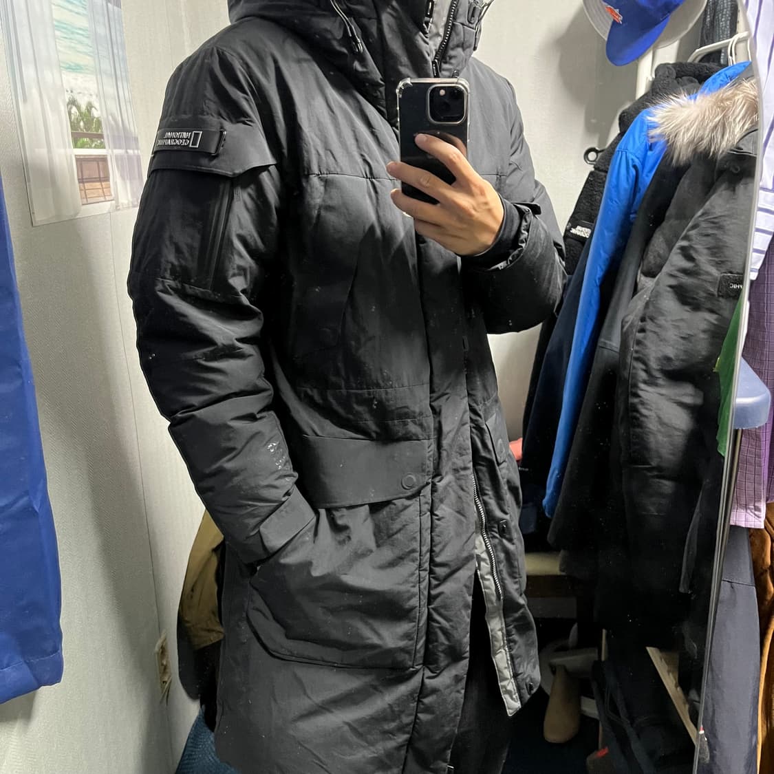 내셔널지오그래픽 구스다운 롱패딩 100L  상품이미지1