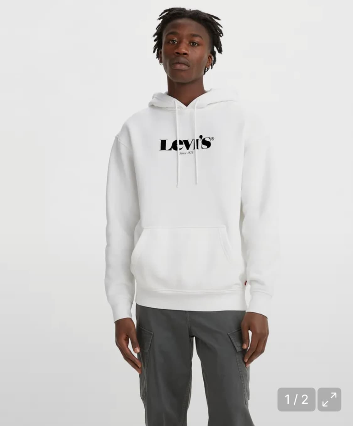 리바이스 릴렉스 그래픽 후디 화이트 상품이미지1