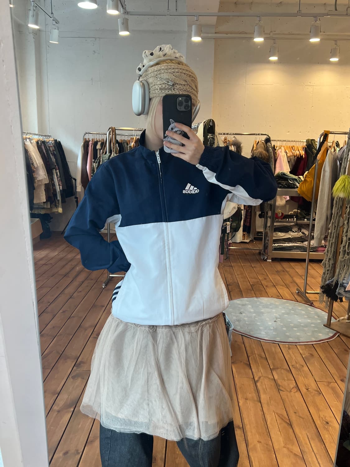 아디다스 네이비 화이트 바람막이 상품이미지5