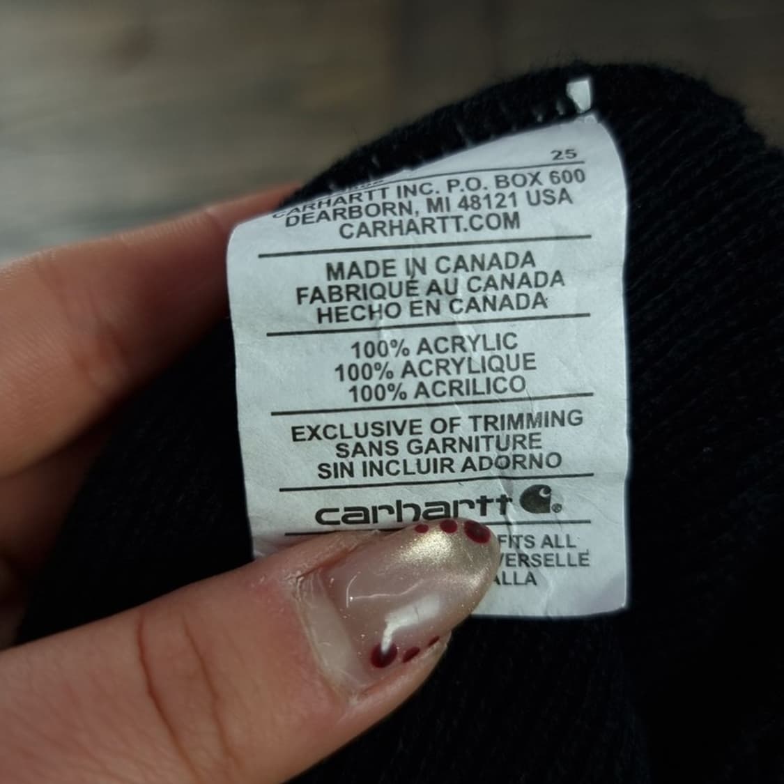칼하트 로고 패치 비니 블랙 M19646 상품이미지5