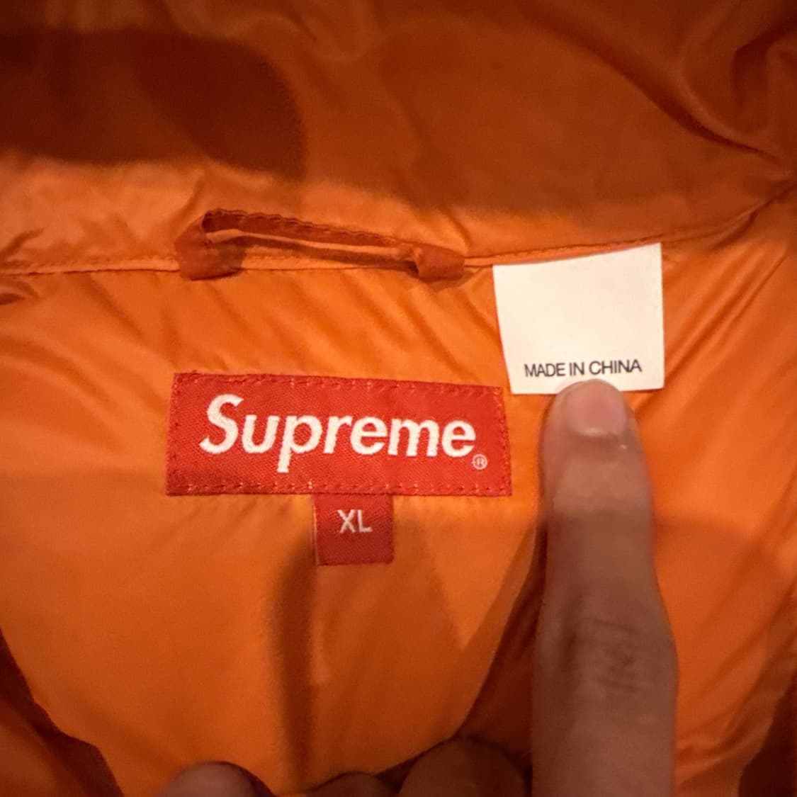 슈프림 마이크로 다운 하프 집 후디드 풀오버 자켓 다크 오렌지 상품이미지4