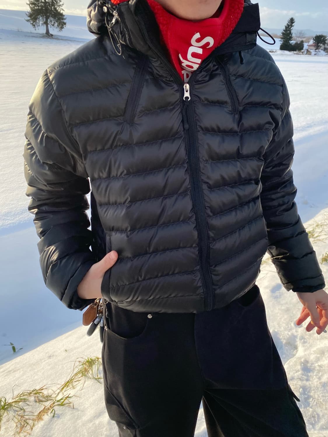 [S] 왓츠더유즈 경량 패딩 블랙 상품이미지1