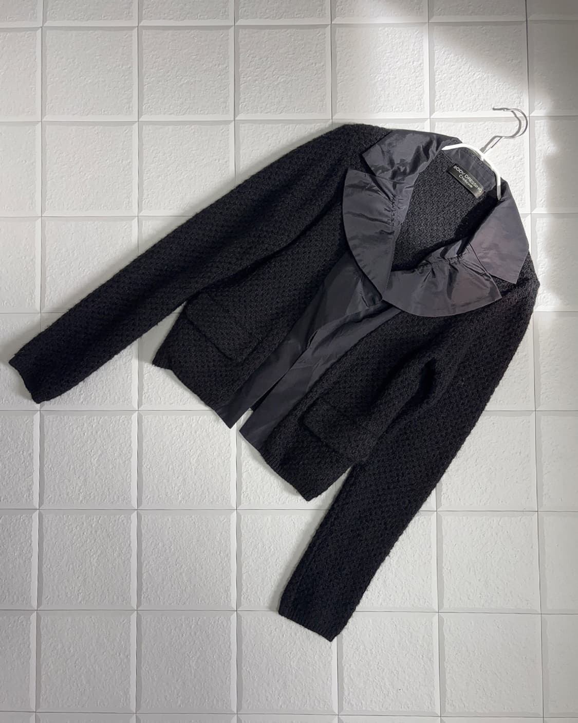 body dressing 트위드 우븐 배색 크롭 자켓 상품이미지1