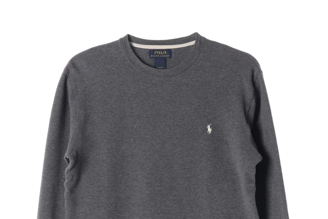 폴로 랄프로렌 와플 와이드 리브 롱슬리브 티셔츠 챠콜 M 상품이미지3