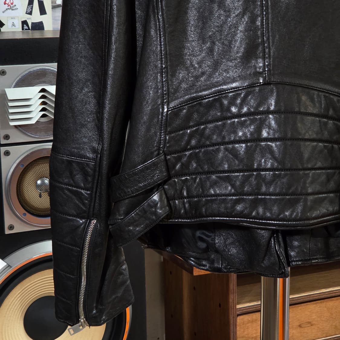 락시크 해체주의 논카라 양가죽 라이더 자켓 상품이미지7