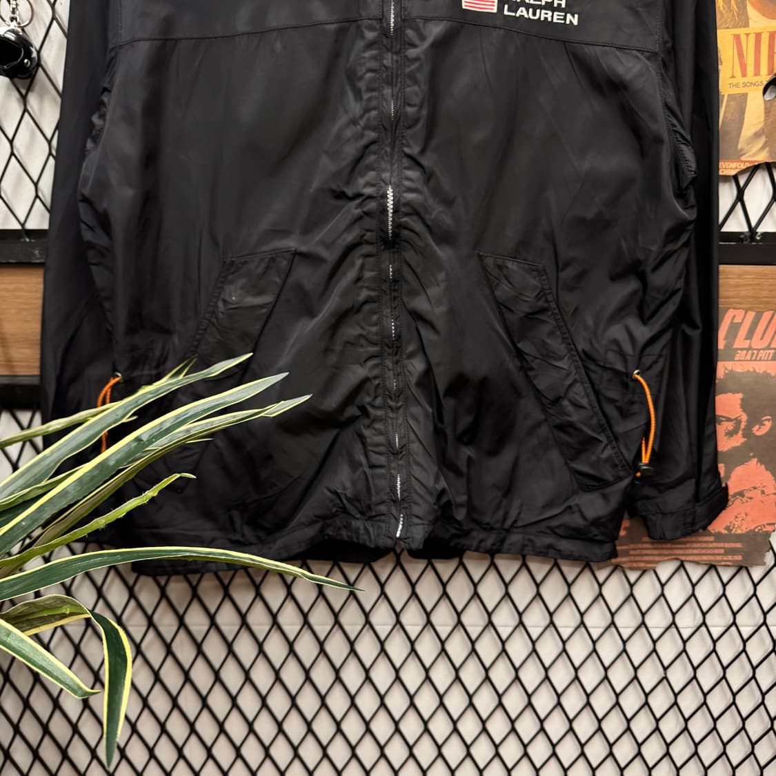 90s 폴로 랄프로렌 바람막이 플래그 로고 포인트 블랙 상품이미지4