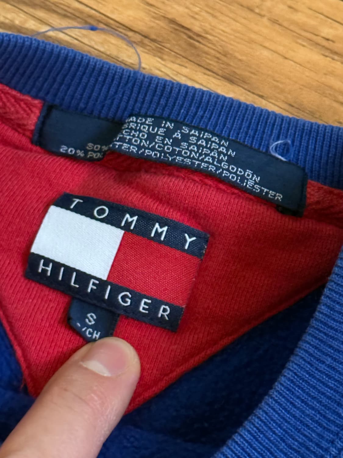 타미힐피거 블루 로고 스웻셔츠 L 상품이미지3