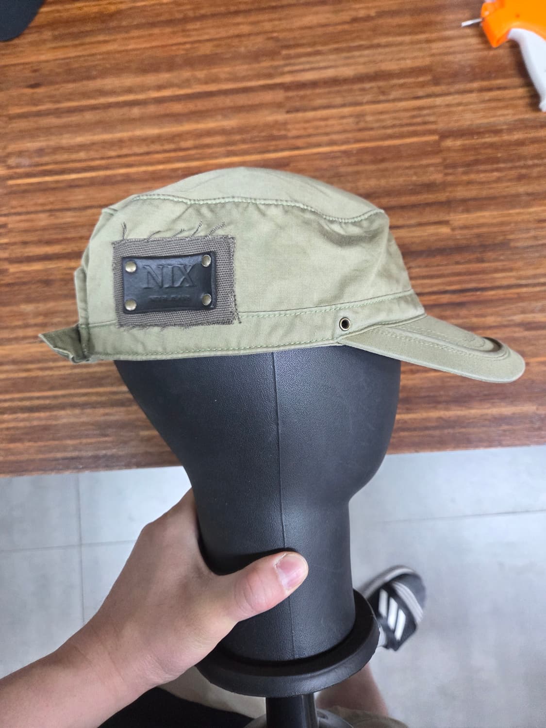 닉스 올드스쿨 빈티지 가죽패치 군모 모자 프리  상품이미지4