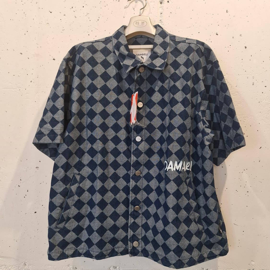 OAMARU 다이아패턴 반팔 데님 자켓 105 새상품 상품이미지2
