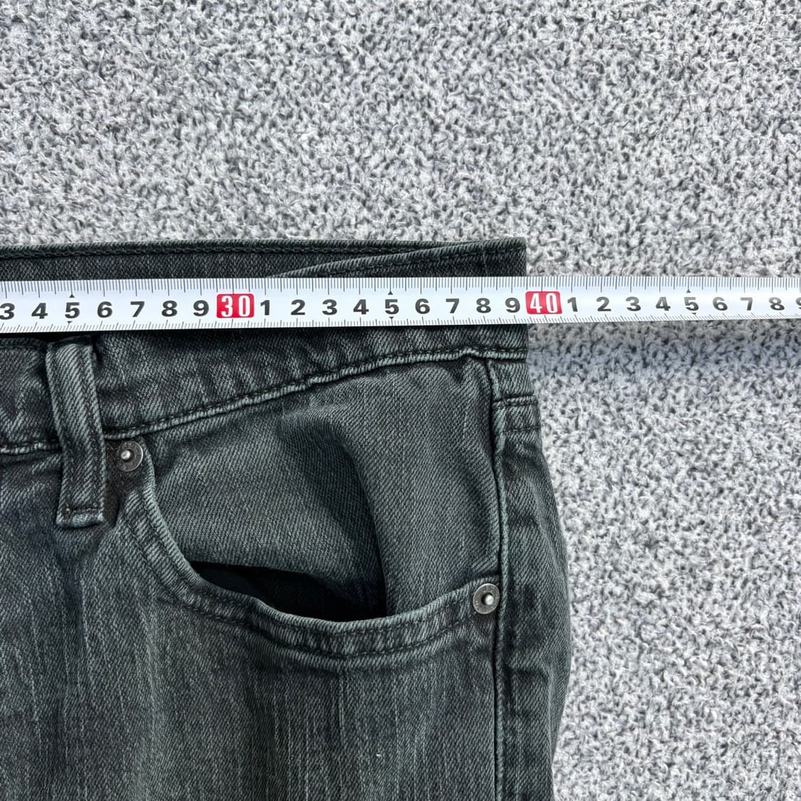 32x32 리바이스 흑청 워싱 데님 팬츠 0504J 상품이미지6