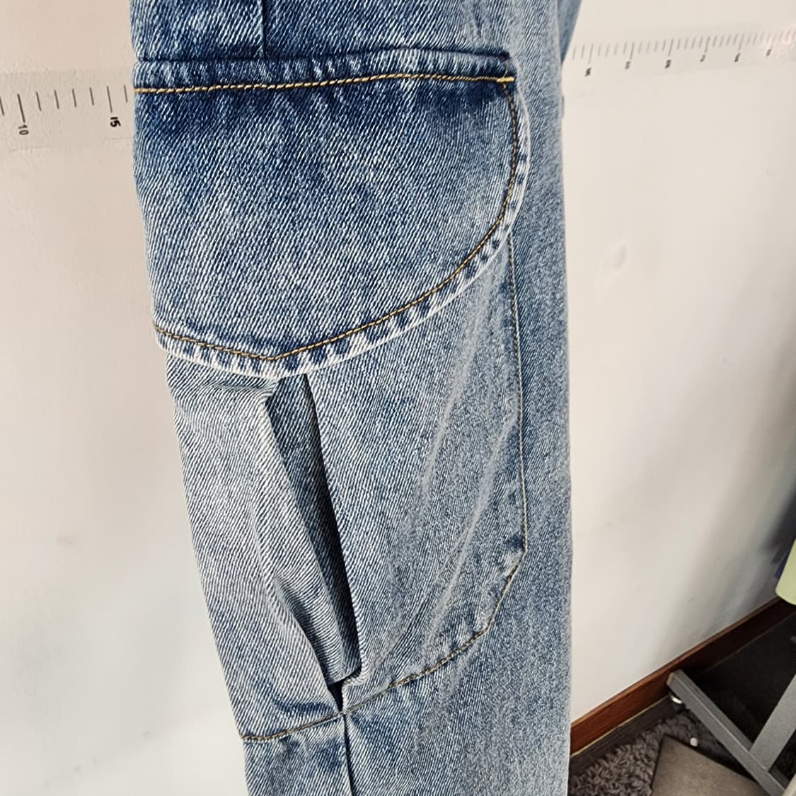 미니멀 프로젝트 워싱 데님 카고 조거팬츠 상품이미지3