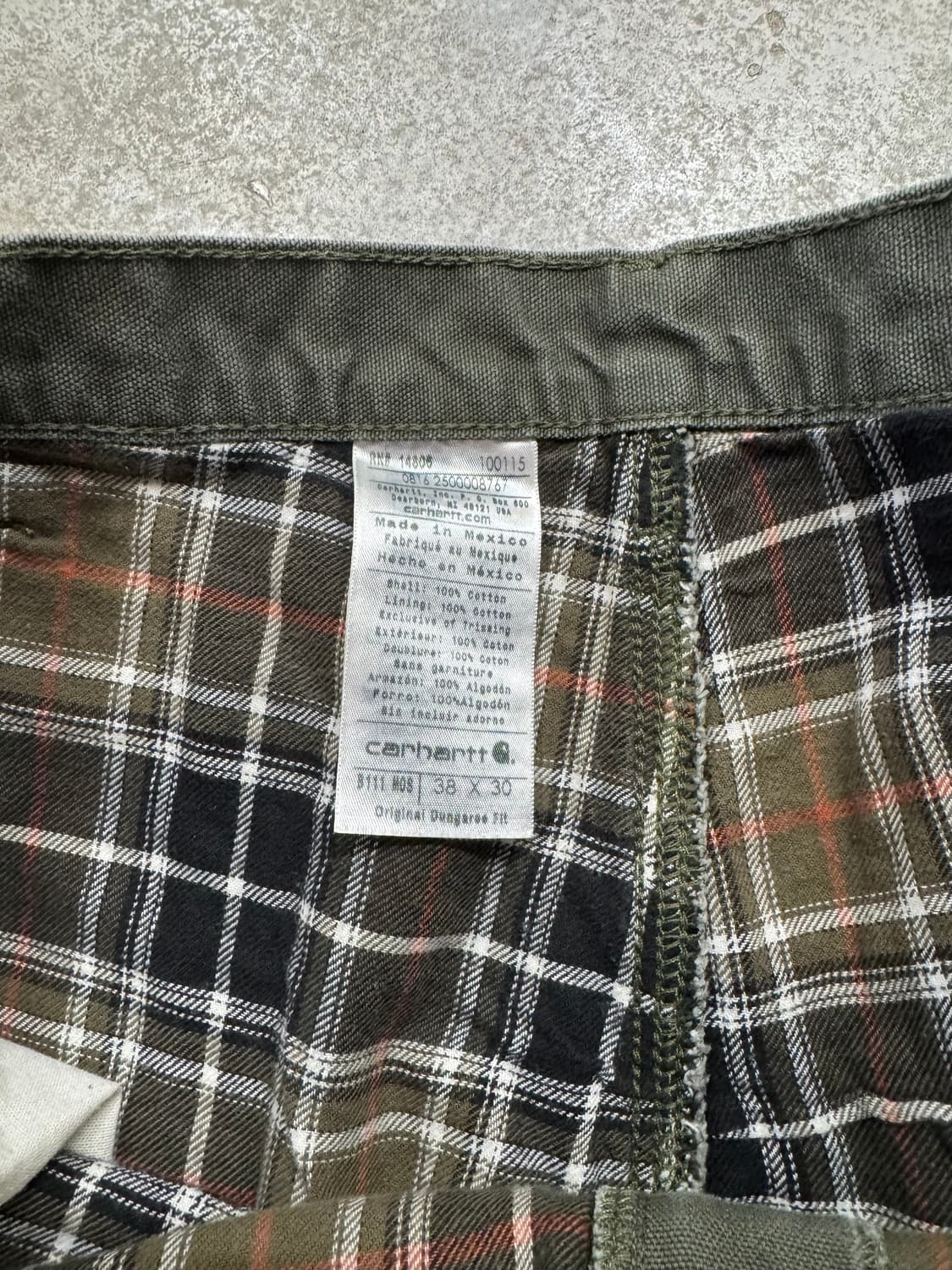칼하트 B111 MOS 플란넬 라이닝 워크팬츠 상품이미지6
