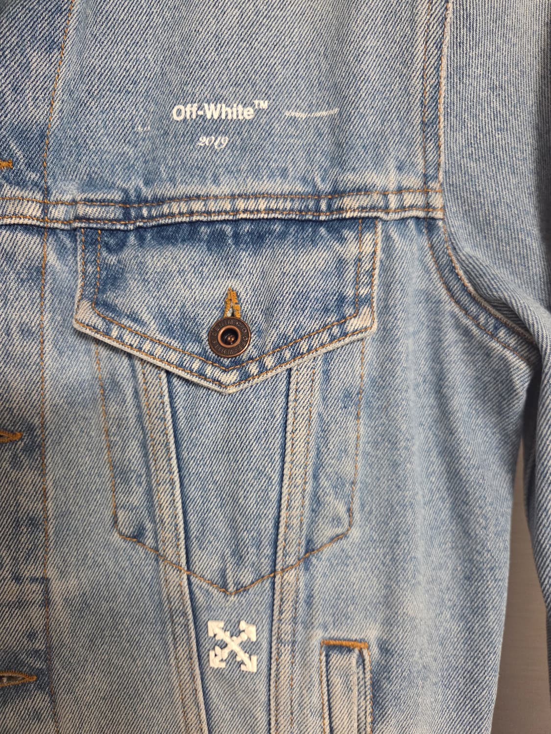 오프화이트 남성 데님 자켓 상품이미지2