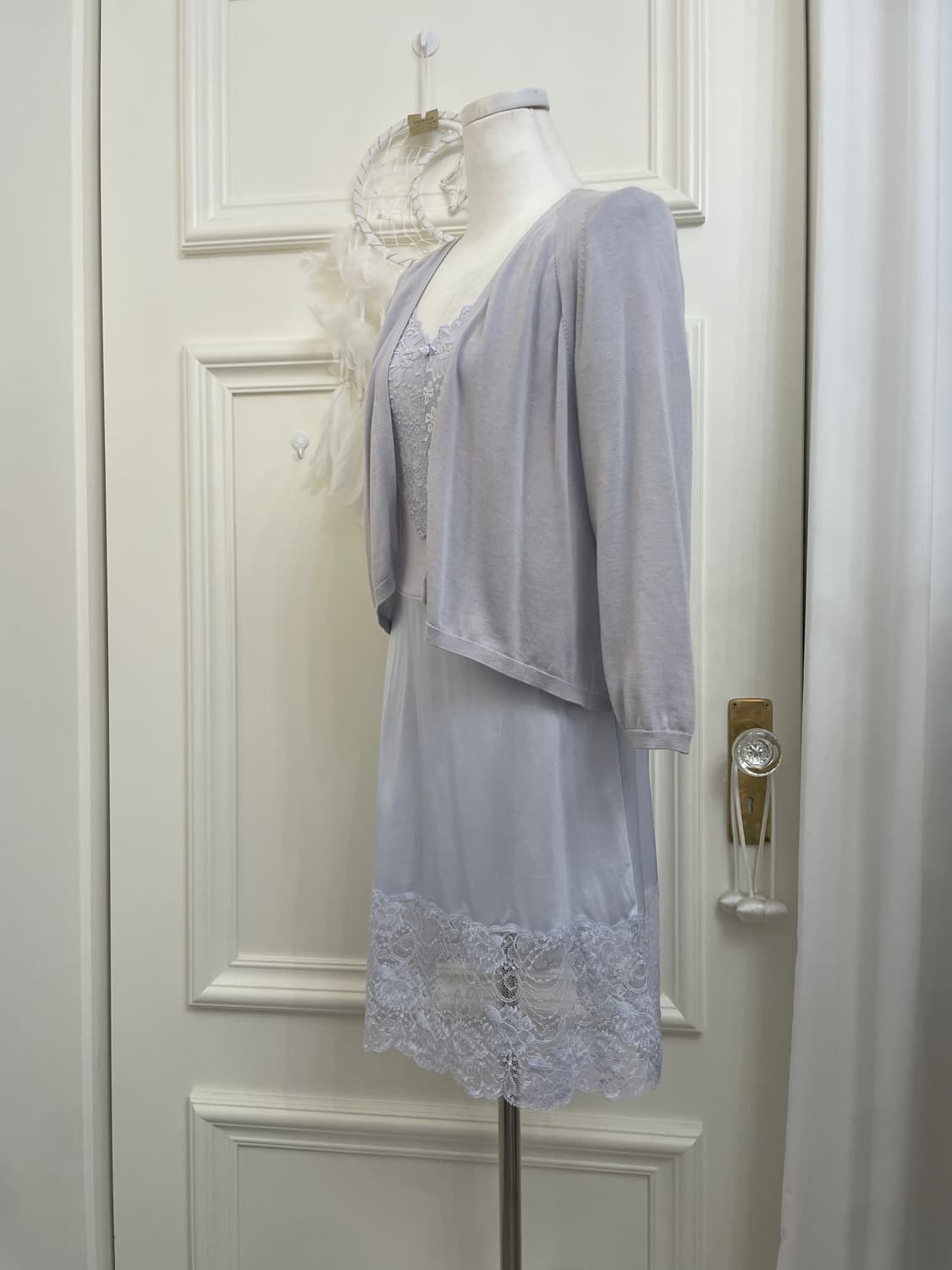 blueberry basic open cardigan&lace slip 상품이미지2
