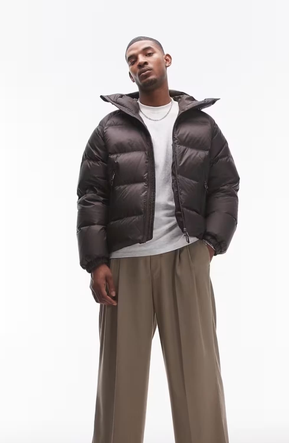 Arket 아르켓 다운 스포티자켓 브라운 L 새상품 상품이미지4