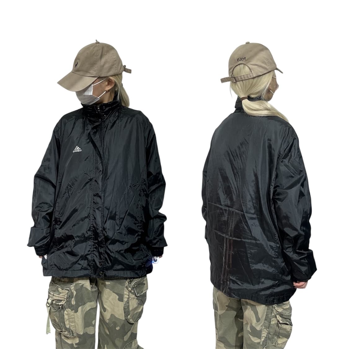 아디다스 블랙 로고 바람막이 자켓 105 상품이미지1