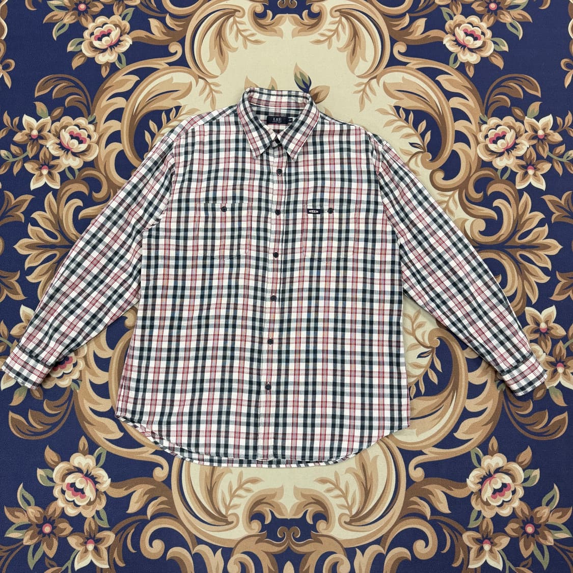 (L)90s 리 Lee 투포켓 체크셔츠 상품이미지1