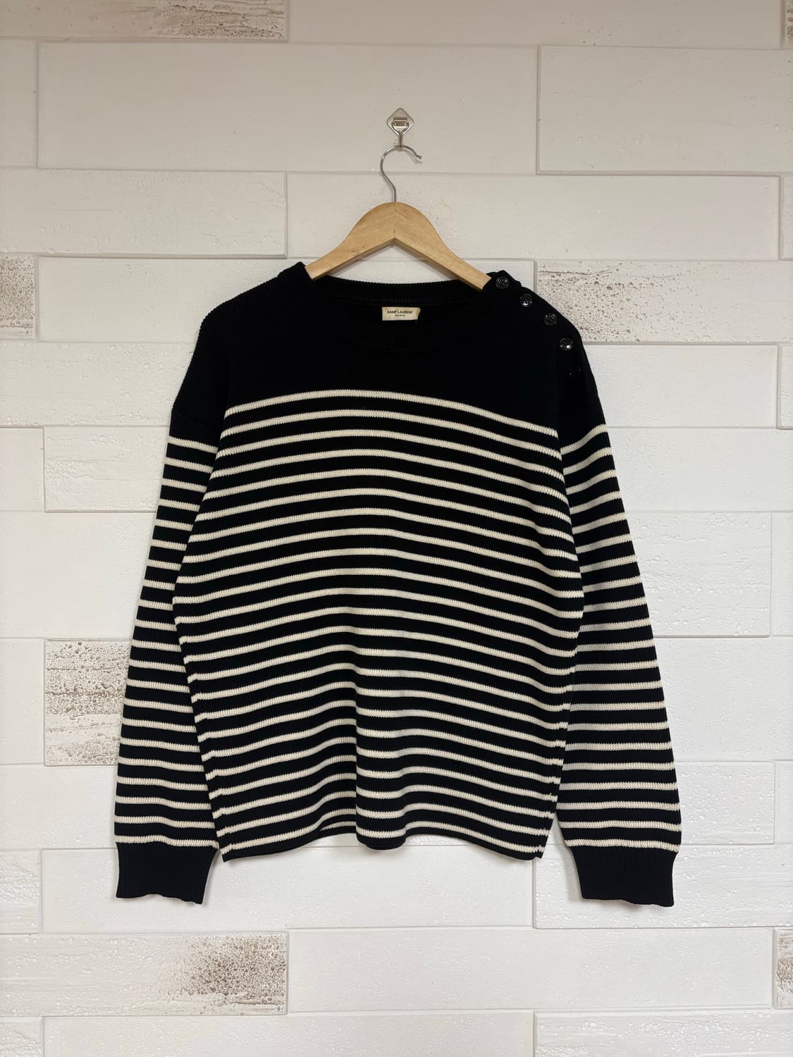 생로랑 13fw 보더 니트 상품이미지1