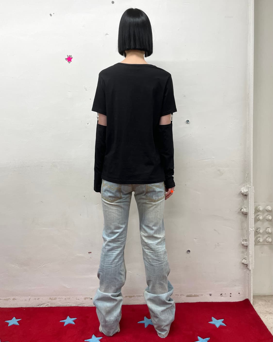 bone layered black long sleeve  상품이미지5