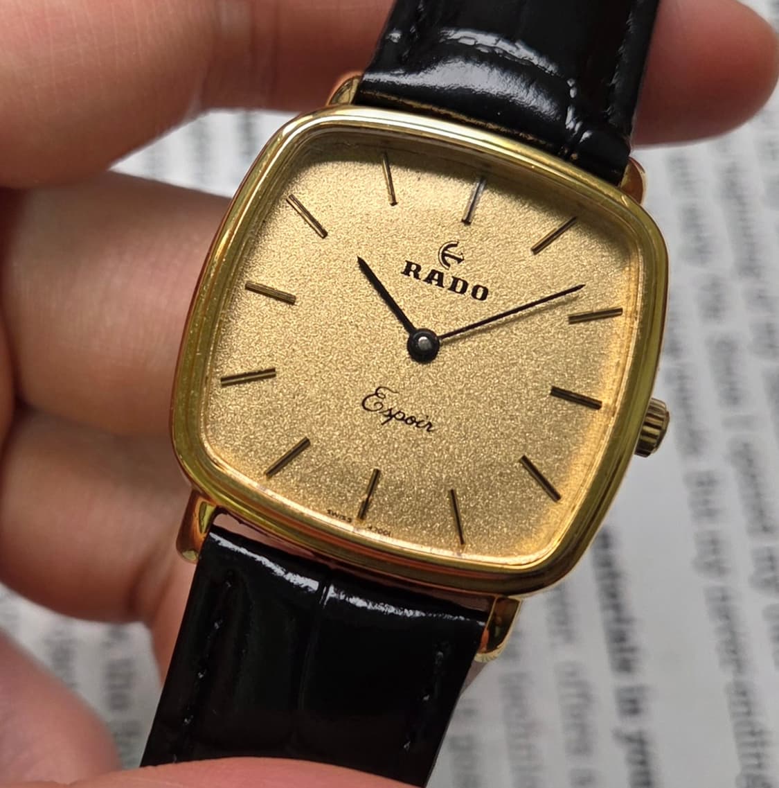 빈티지 라도 에스쁘와(Espoir) 사각탱크 금바리판 수동 메커니컬 
 상품이미지4