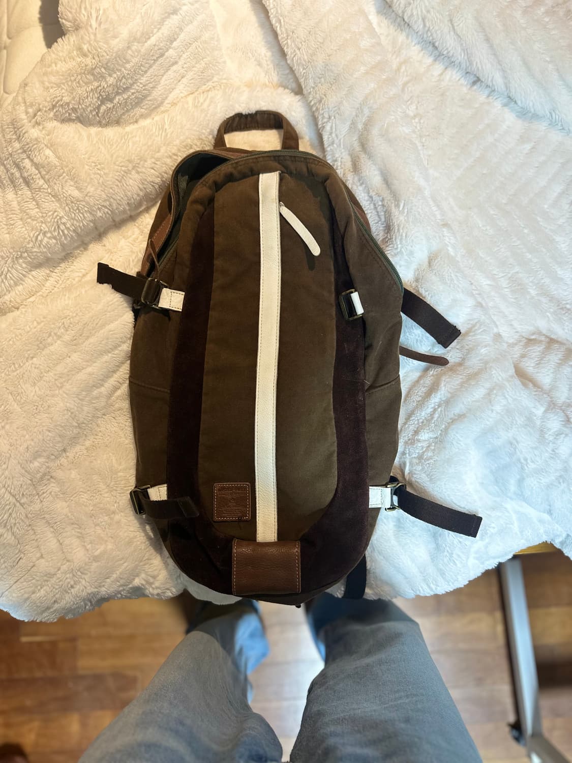 빈티지 브라운 백팩 상품이미지1