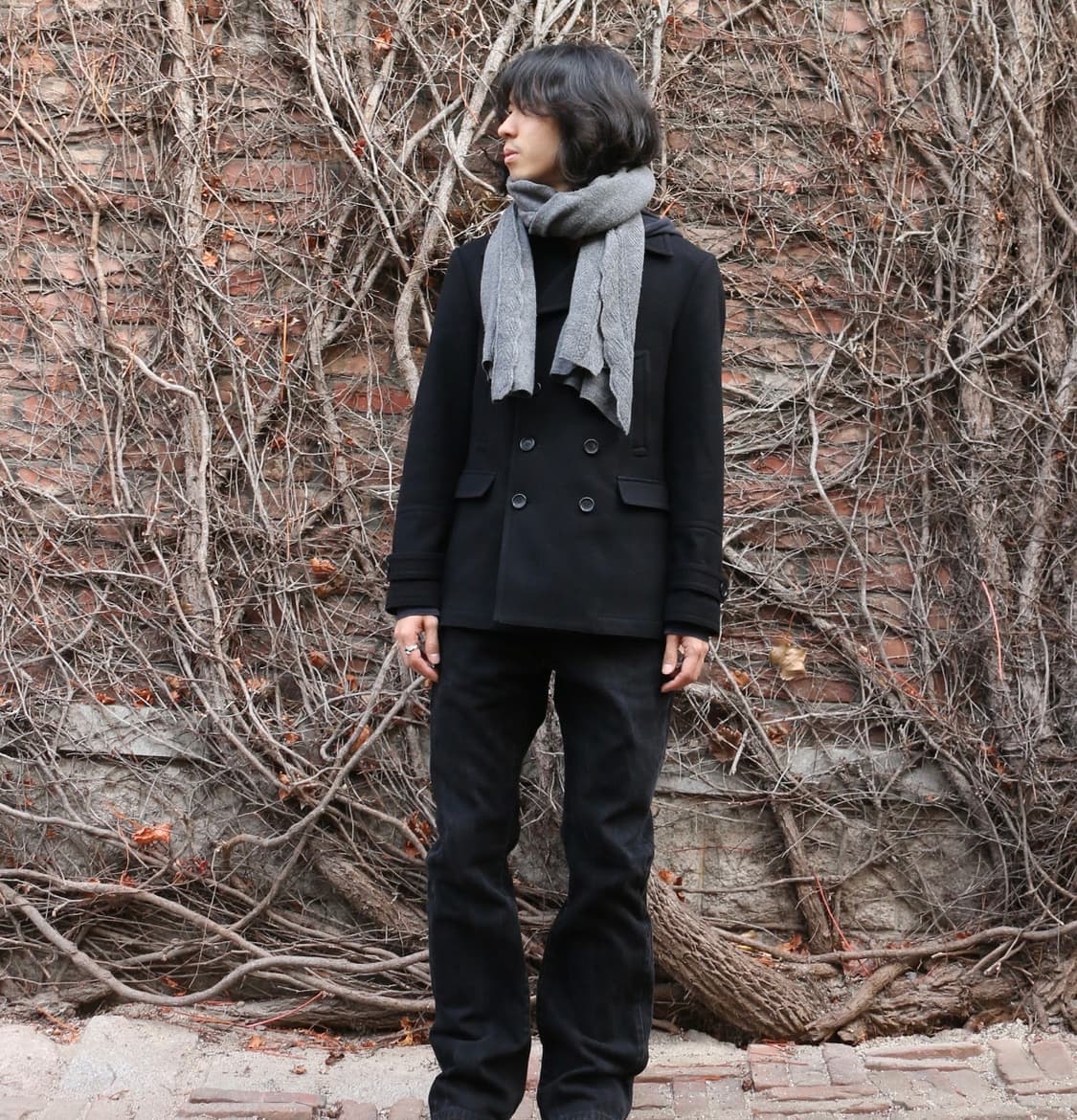 블랙 바렛 블랙 울 피코트  상품이미지2