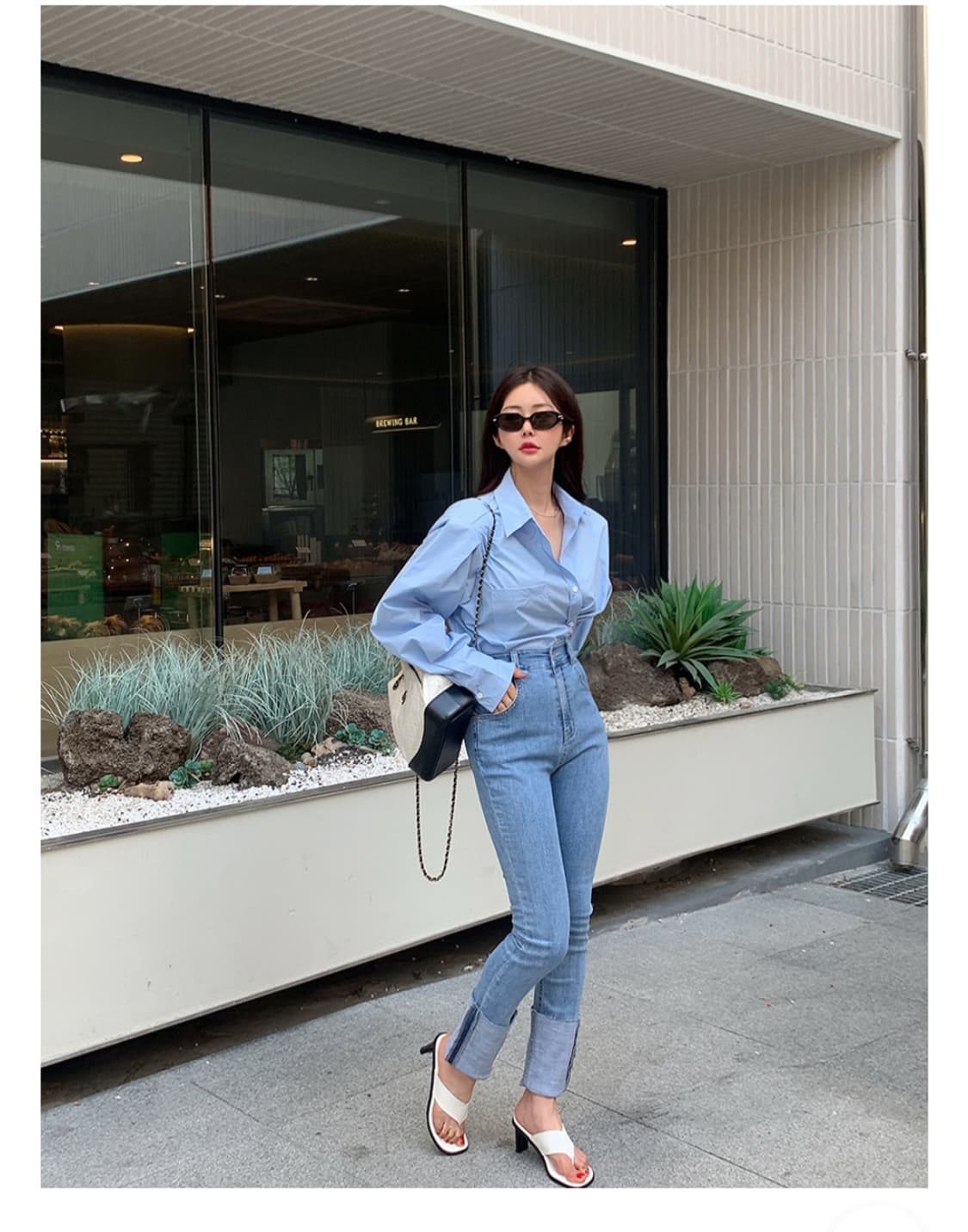 MONROE 롤업 데님 스키니진 (M) 상품이미지2