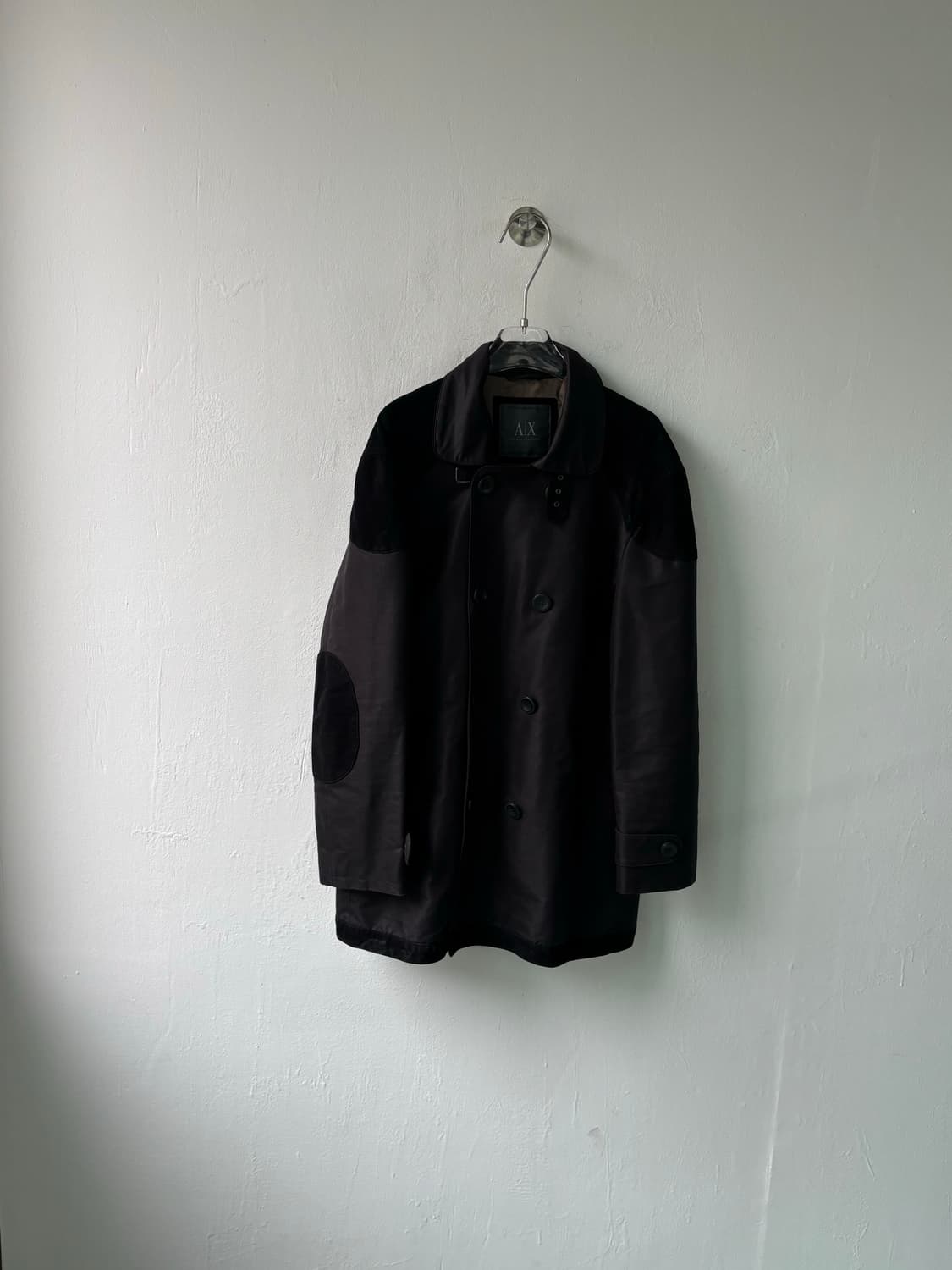 아르마니 익스체인지 스웨이드 코팅 하이넥 코트  상품이미지4