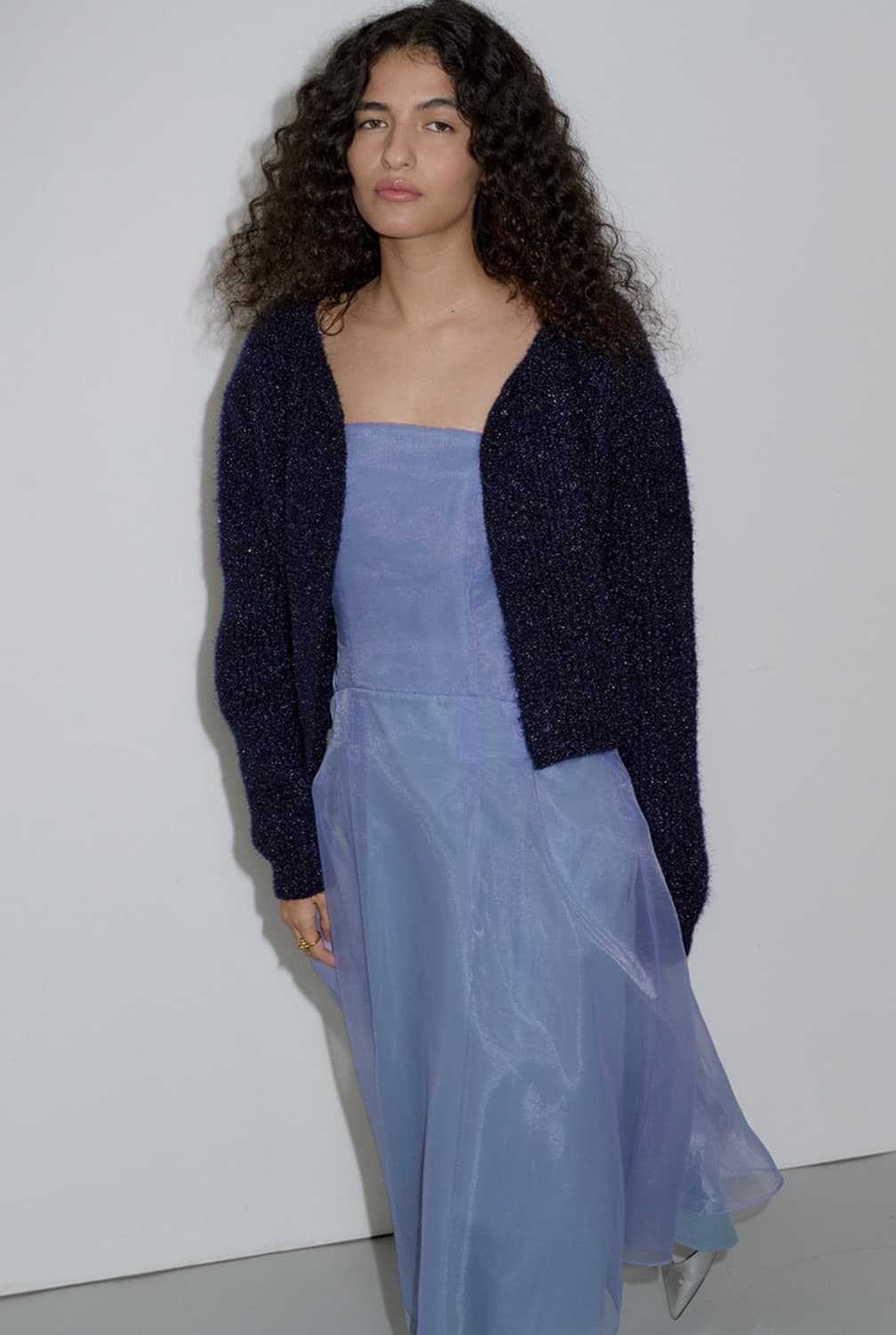 오버듀플레어 글리터 가디건 네이비 상품이미지4
