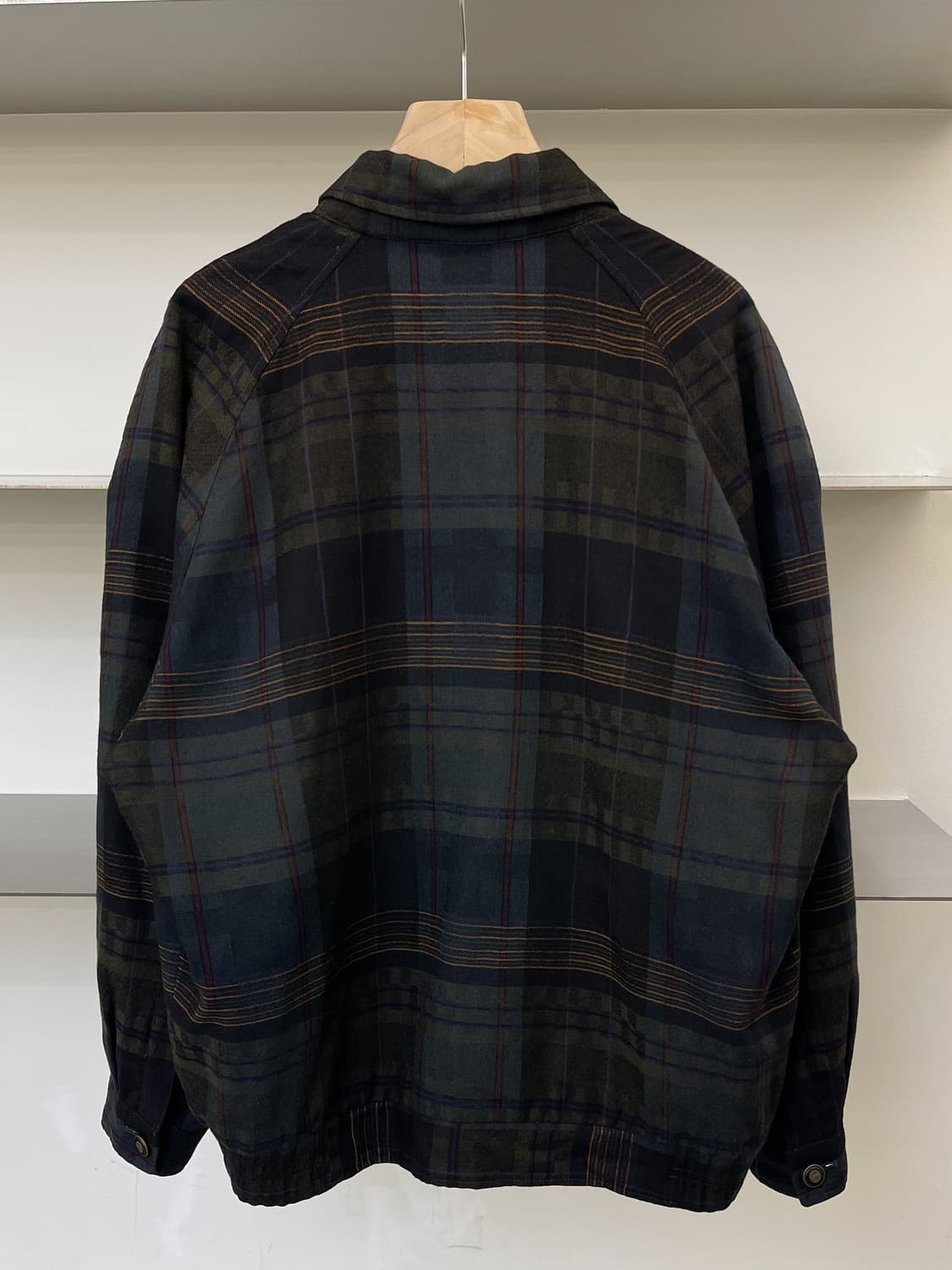 입생로랑 90s ysl 로고 체크 블루종 상품이미지5