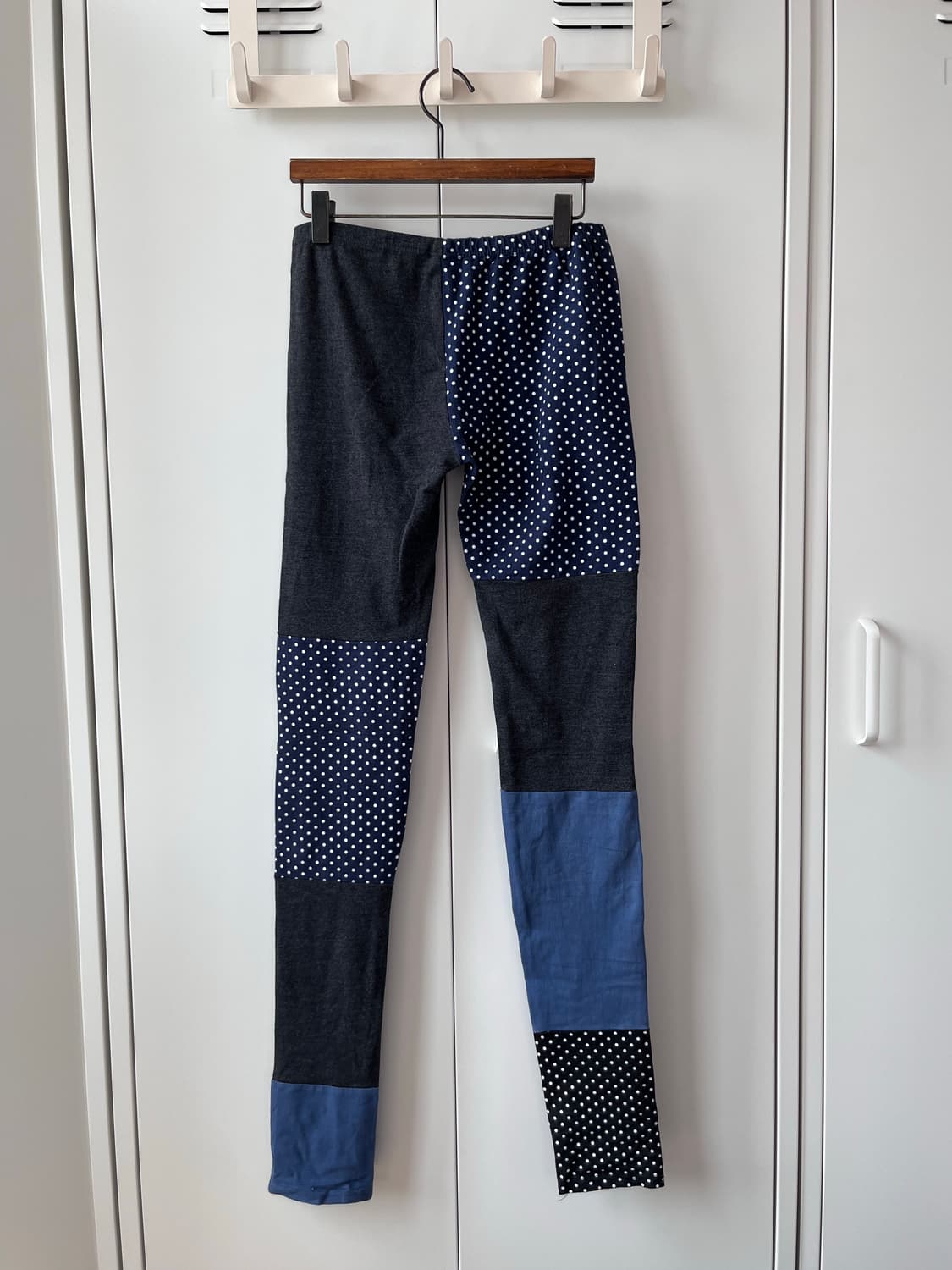 Vintage 도트 배색 패치 레깅스 상품이미지10